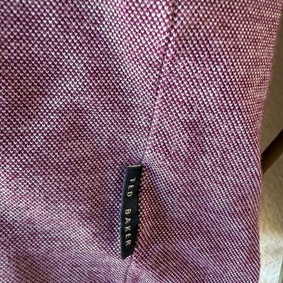 Ted Baker Burgundy Button-Up Shirt. Size Med. - Picture 7 of 7